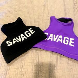 Savage Barbell bundle of 2 halter tops Small
